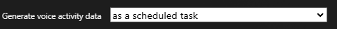!Settings - Library - Generate voice activity data