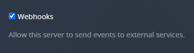 !Settings - Network - Webhooks