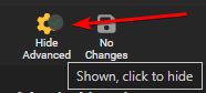 Unhide Advanced