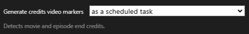 !Settings - Library - Generate credits video markers