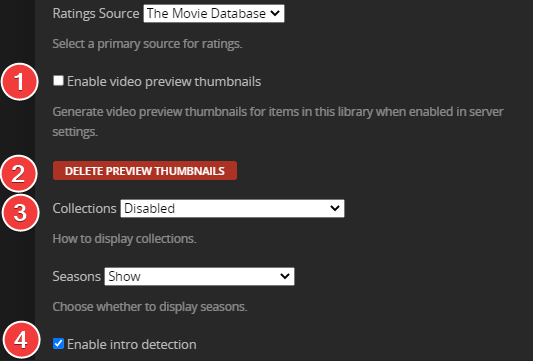 !Plex Settings - Libraries - TV