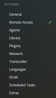 !Plex: Settings