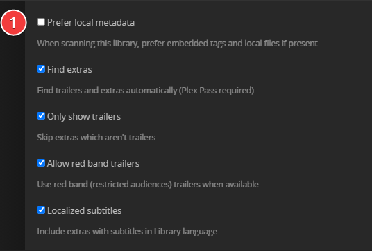 !Plex Settings - Libraries - TV