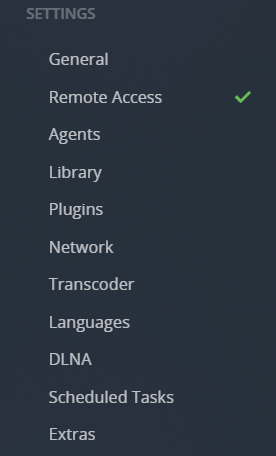 !Plex: Settings