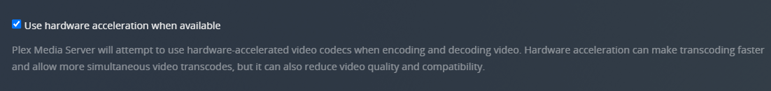 !Settings - Transcoder - Use hardware acceleration when available