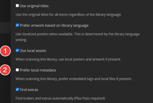 !Plex Settings - Libraries - Movies