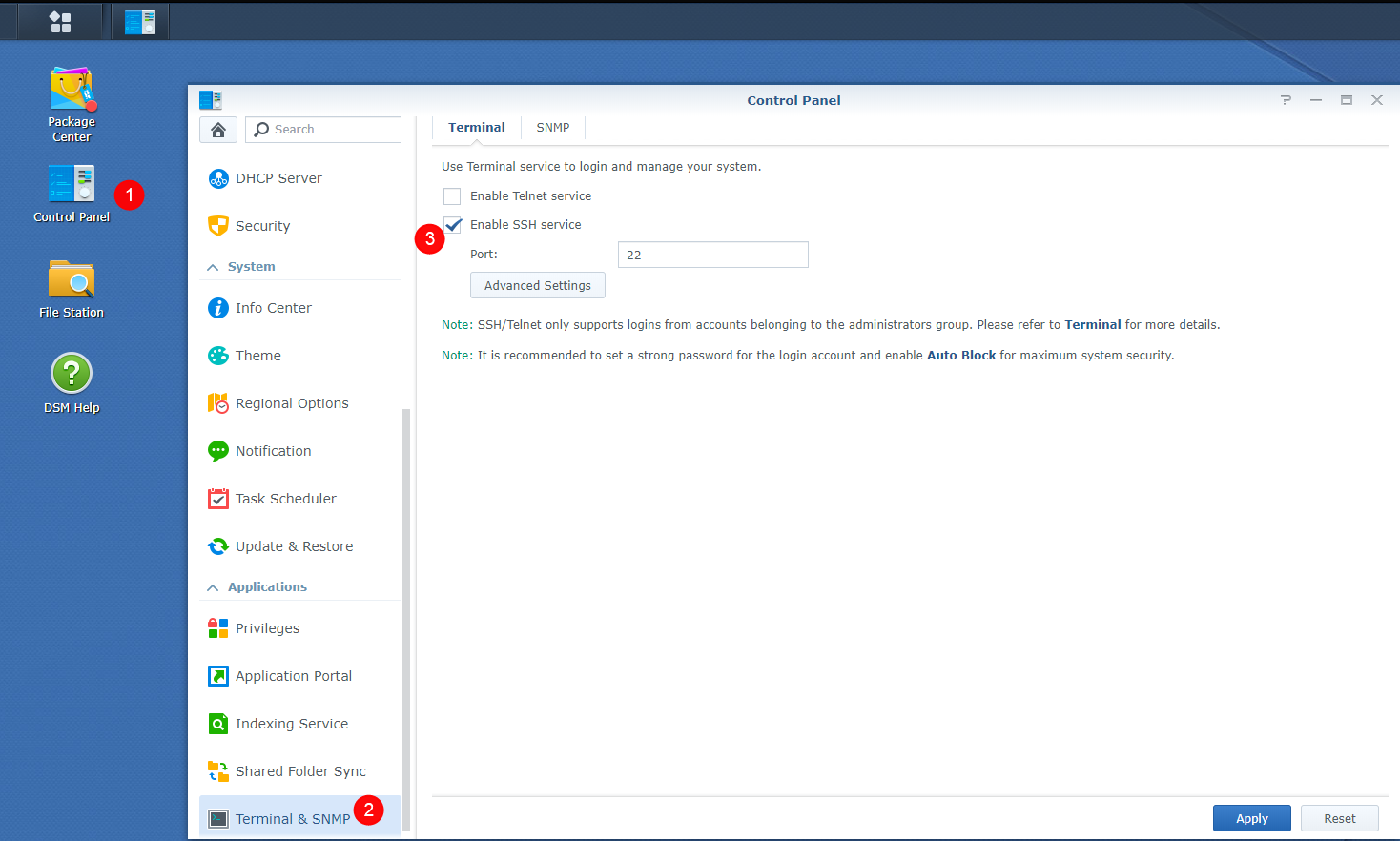 !synology-control-panel