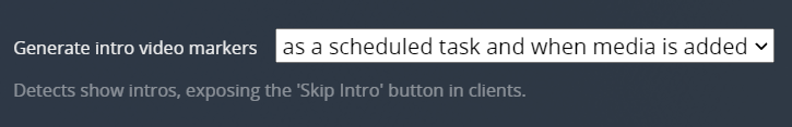 !Settings - Library - Generate intro video markers