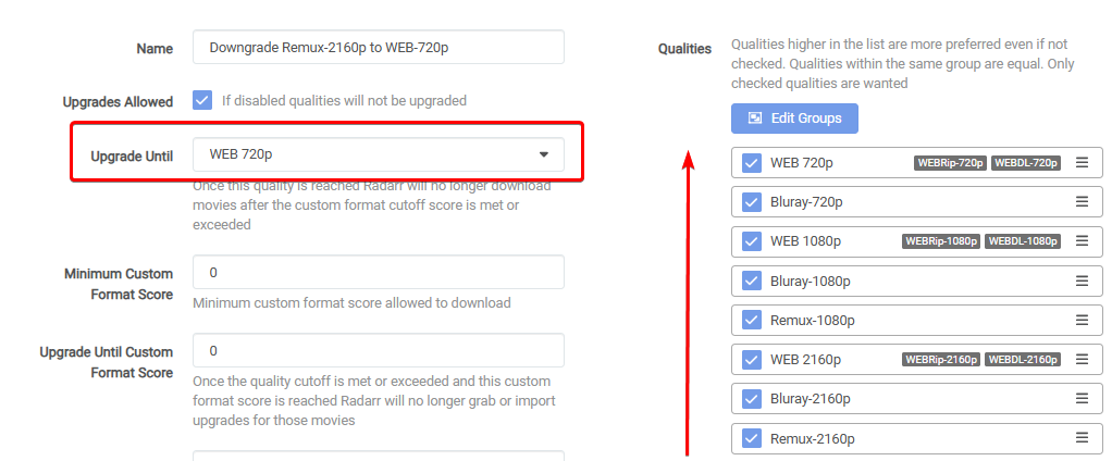 !Downgrade Order Qualities